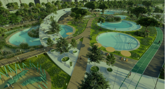 灃西新城環形公園五期項目綠化工程施工